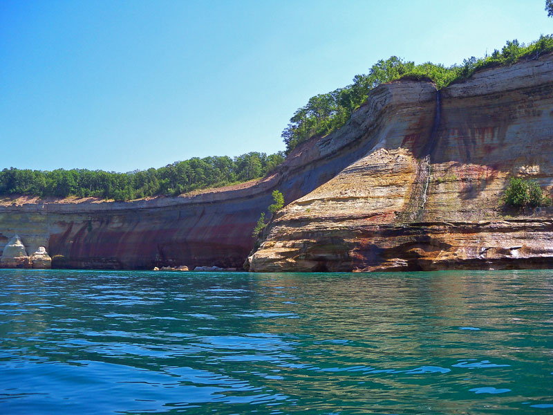 kayaking past bridal veil falls